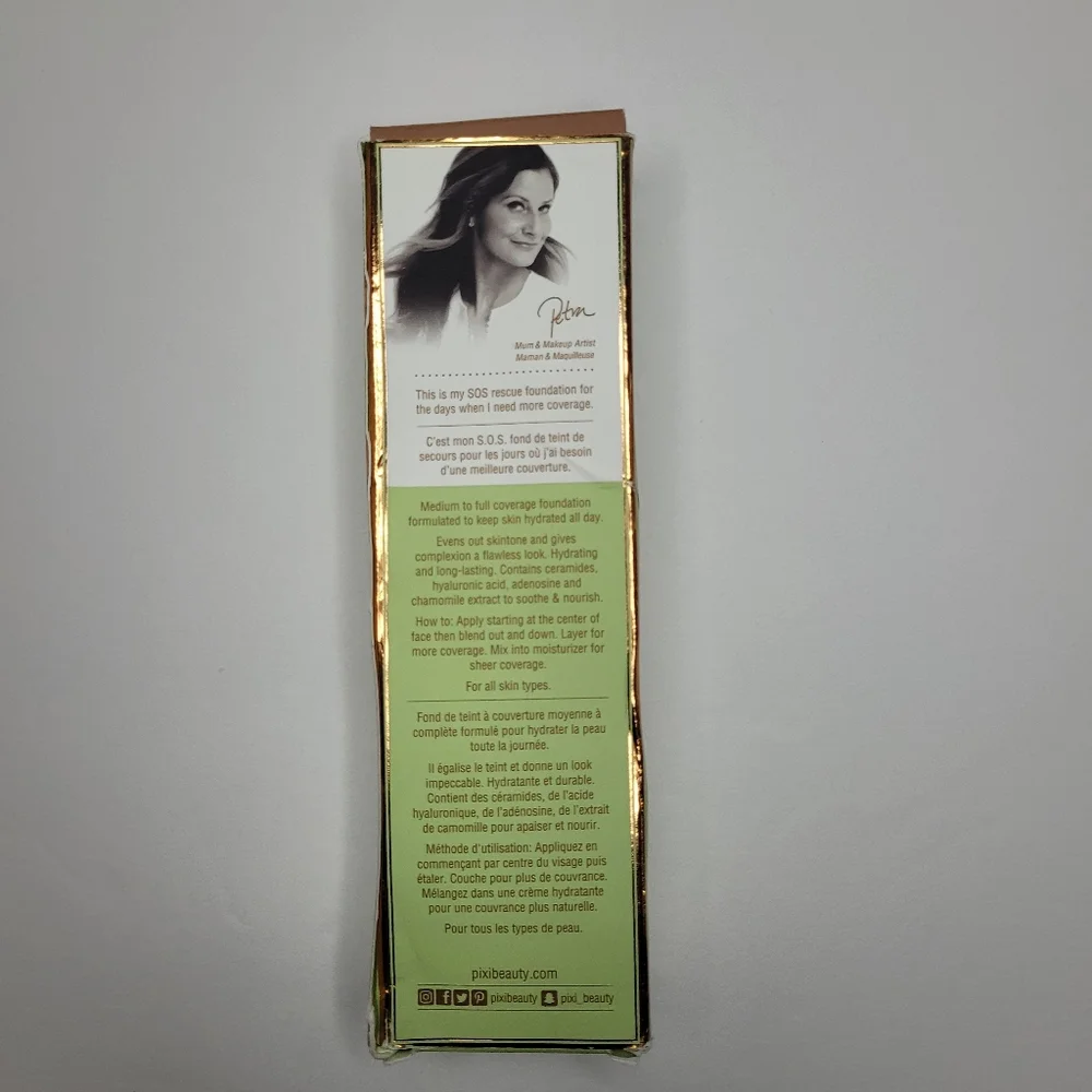 PIXI by PETRA Foundation No.5 Mocha Beauty Balm 1.7oz High Coverage Moisturizing